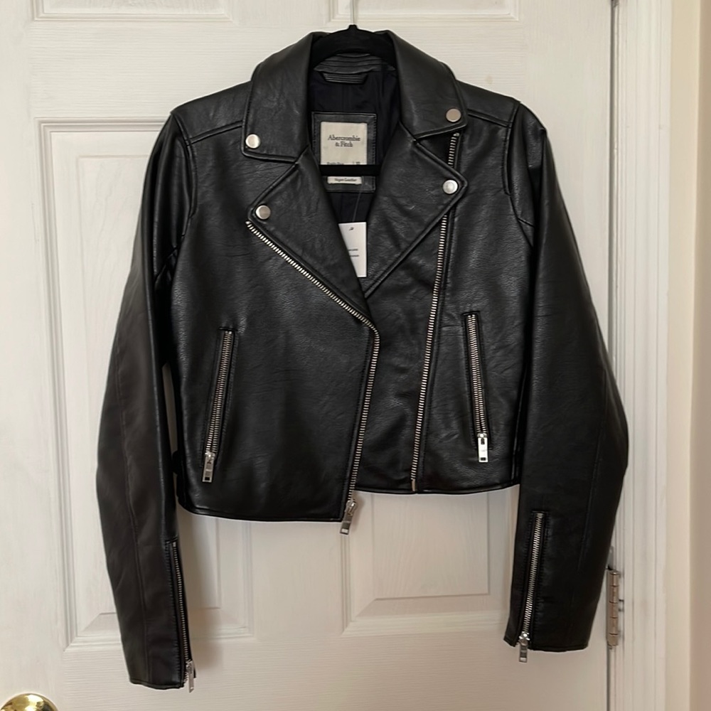 Abercrombie & Fitch Vegan Leather Moto Jacket